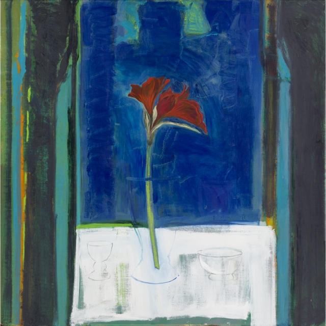 STILL LIFE ON A BLUE GROUND